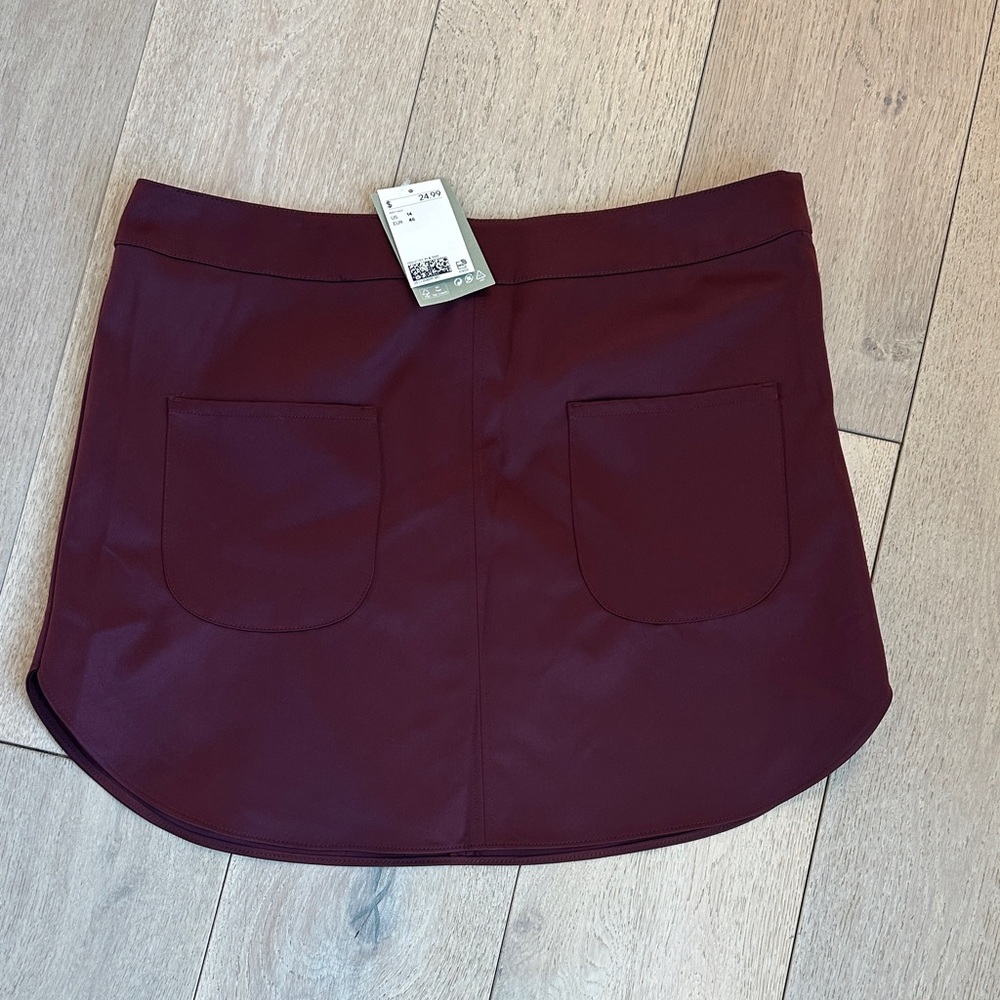 H&M Burgundy Skirt